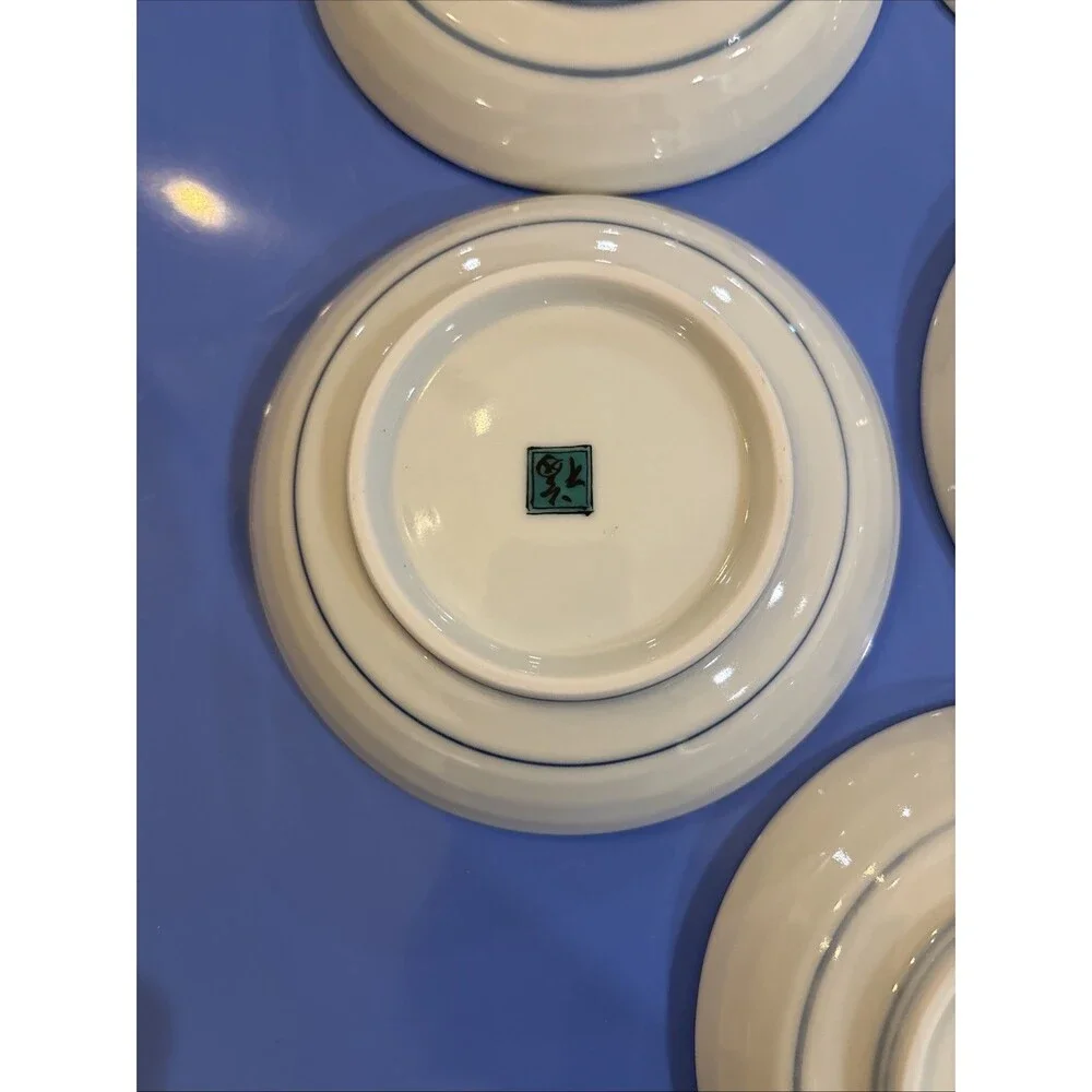 Japanese Kutani Ware Ko Kutani 5 Plate Set Birds Floral Original Box